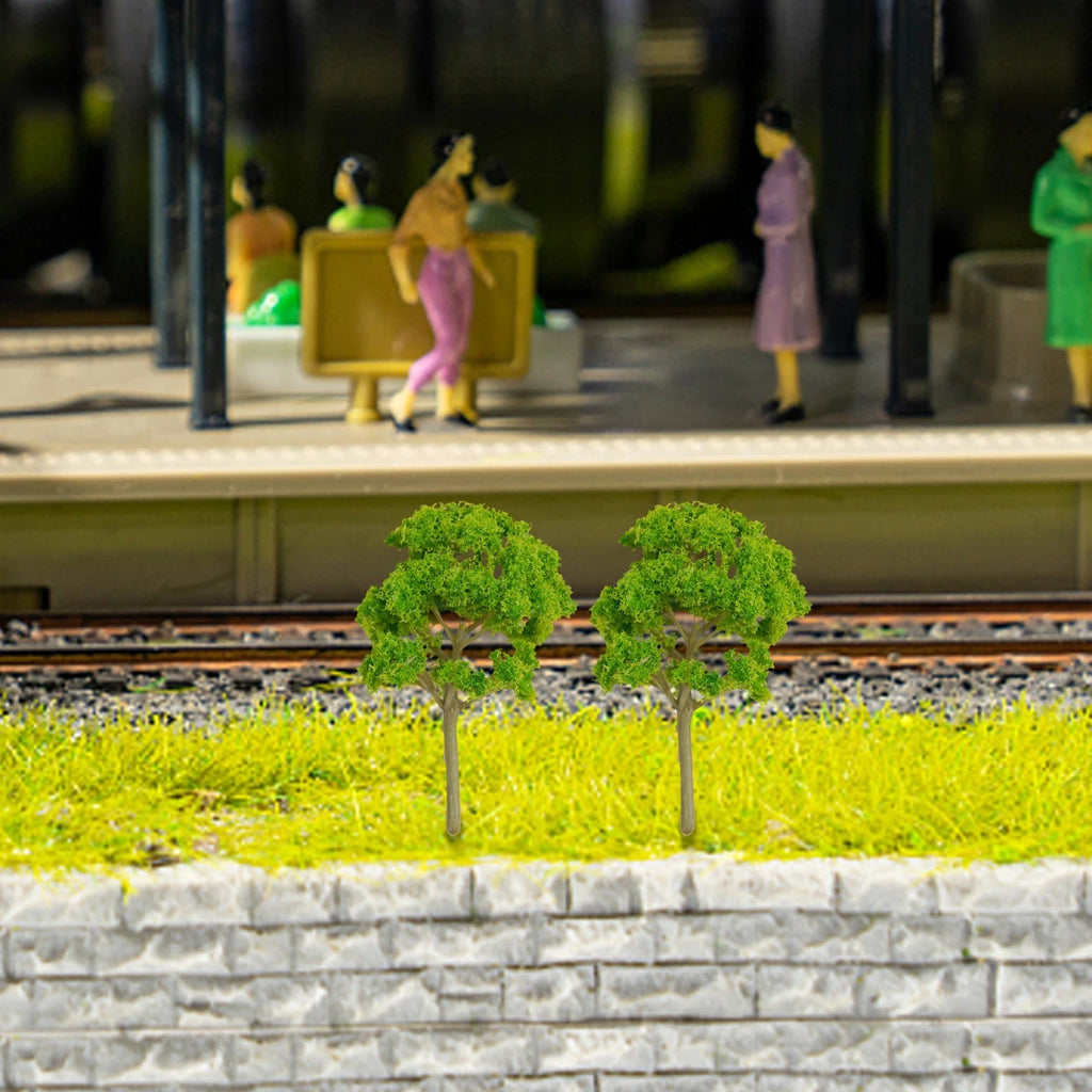 Set of 10 HO Scale Model Trees for Train Railroad Layout Scenery