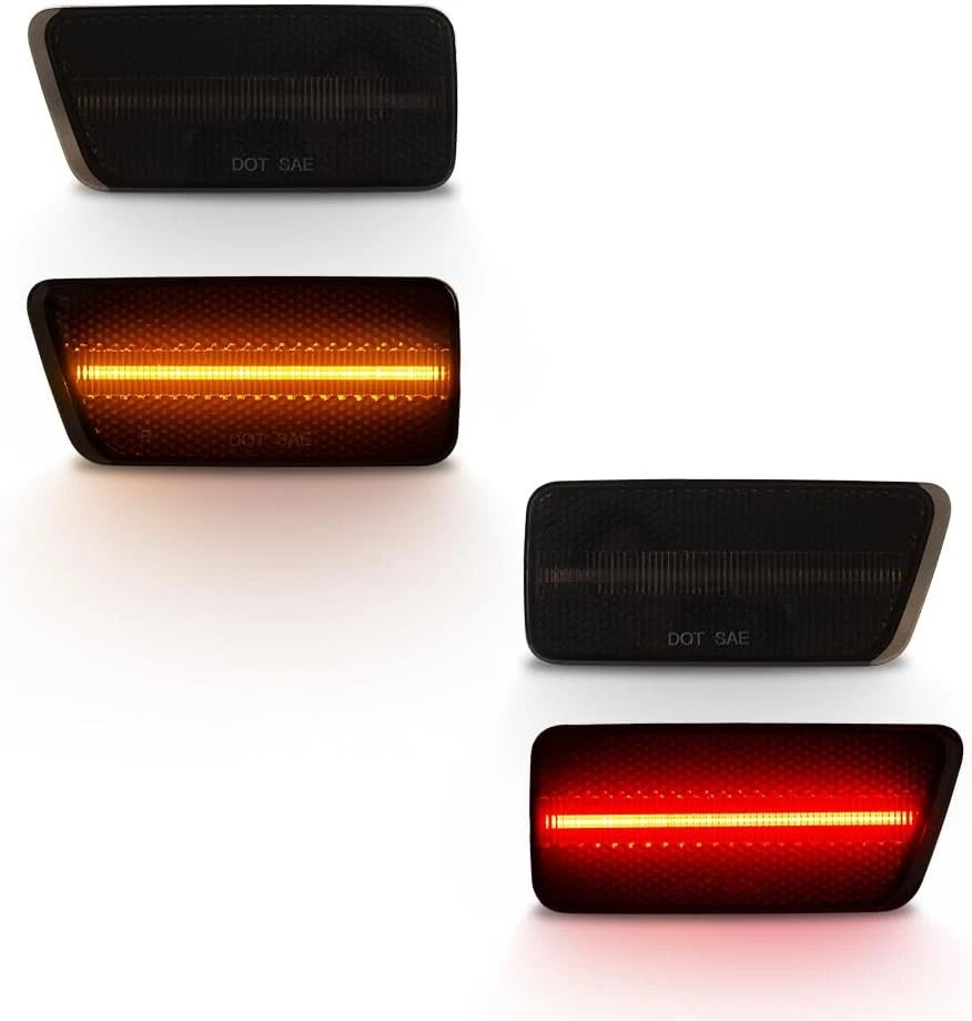 4X Smoked LED Front & Rear Bumper Side Marker Light for Ford Bronco Sport (2021–2024)