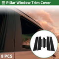 8 x Door Pillar Window Trim for BMW X4 Black (2014-2018)