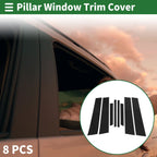 8 x Door Pillar Window Trim for BMW X4 Black (2014-2018)