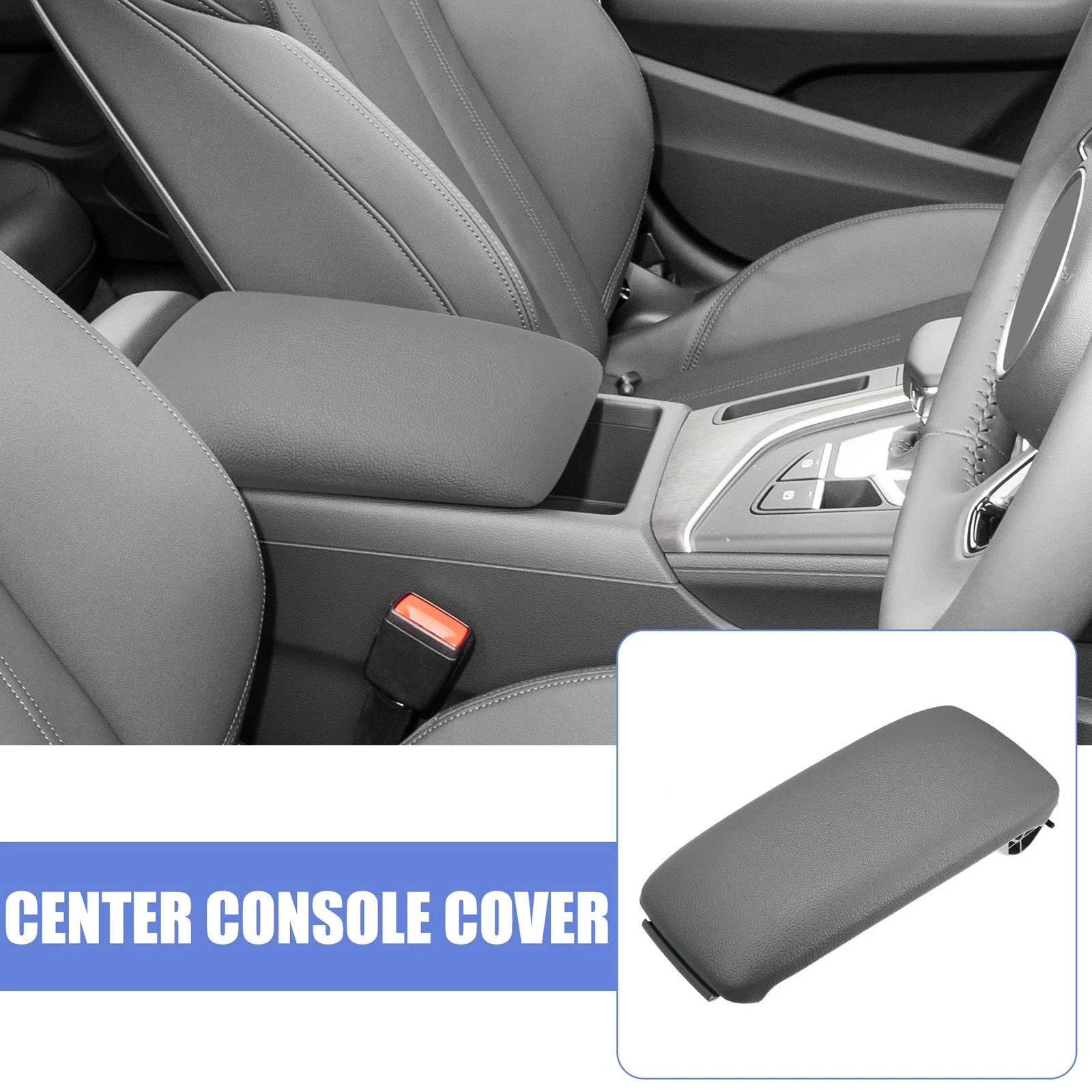 Center Console Cover Lid 8P0864245P for Audi A3 (2003–2012) Armrest Gray