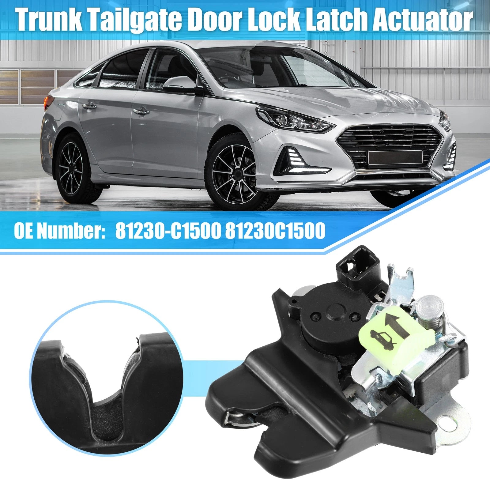 Tailgate Rear Trunk Latch Lock Actuator 81230-C1500 for Hyundai Sonata (2018–2019)