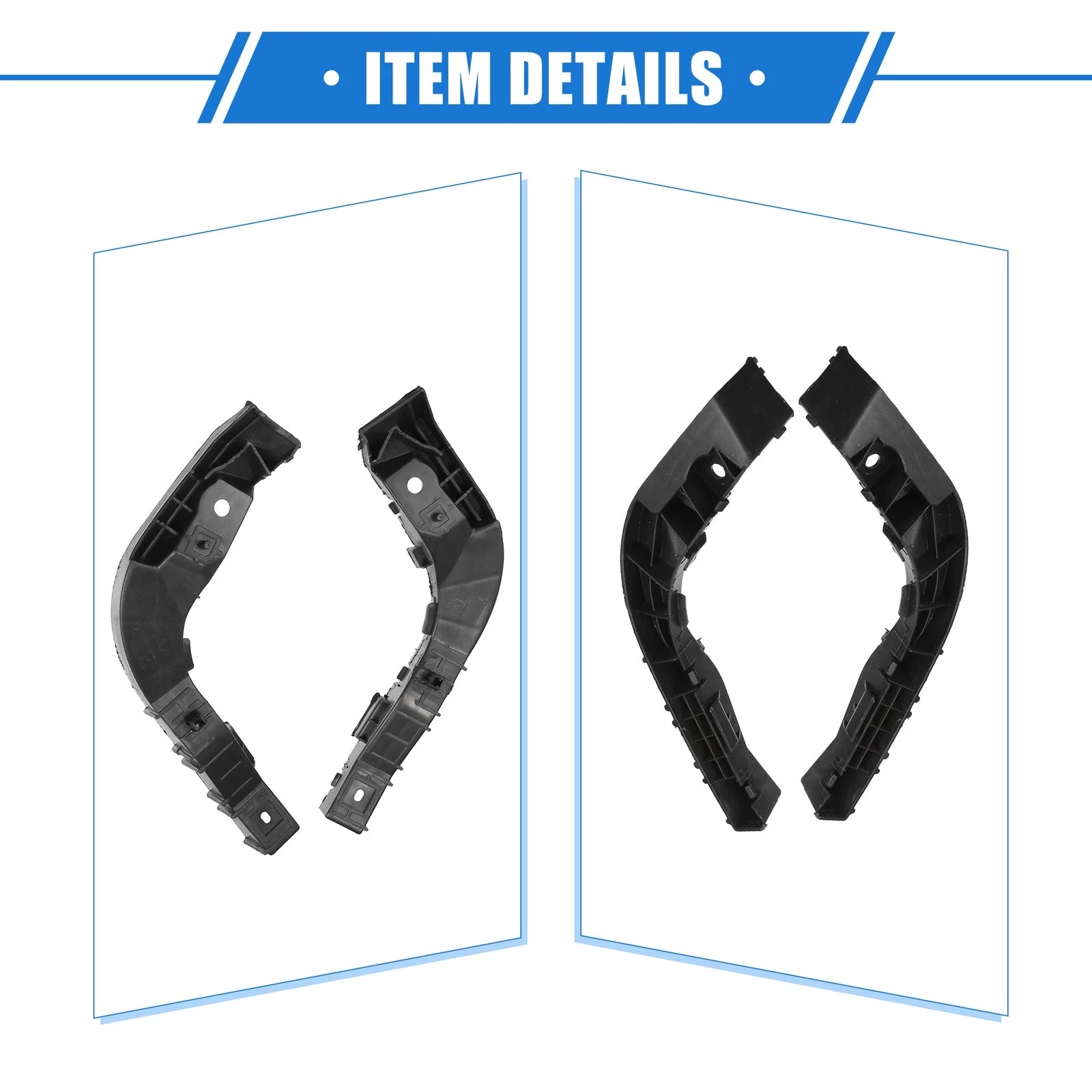 Pair Front Bumper Brackets for Hyundai Elantra (2008–2010)
