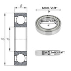 Deep Groove Ball Bearing 6908ZZ for Scooter Skateboard (40x62x12mm)