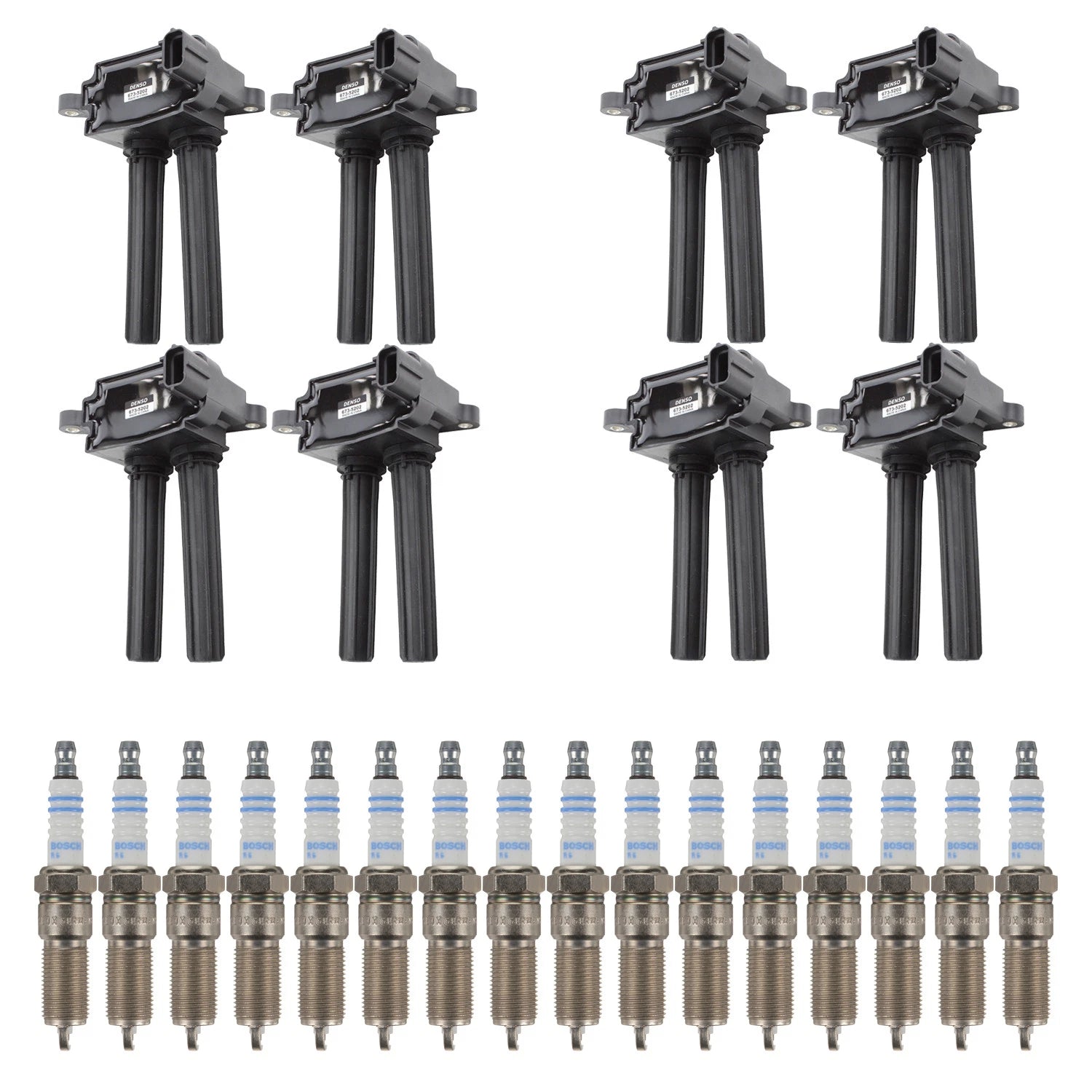 Set of 8 Ignition Coils & 16 Spark Plugs for Dodge Ram 1500 300 Magnum (2002–2008)