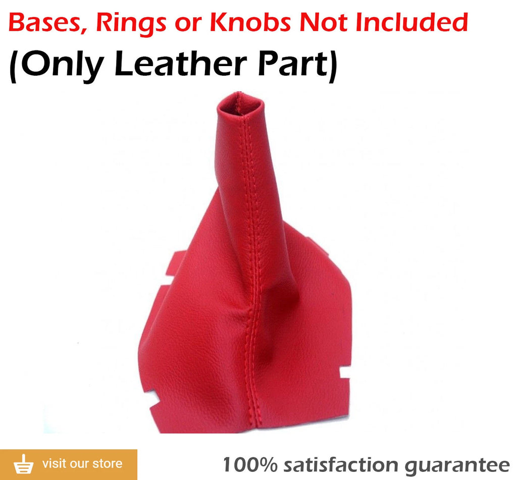 Leather Manual Shift Boot for Ford Mustang (2005–2009) Red