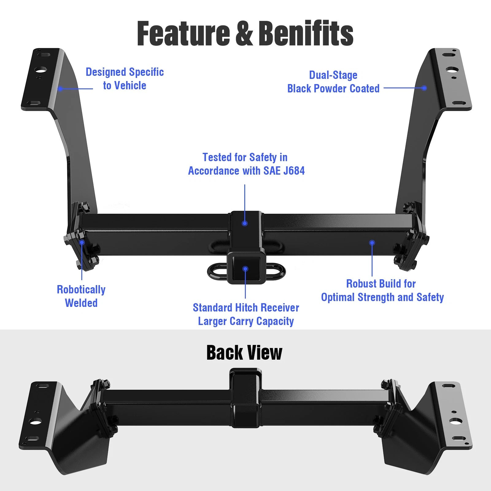 Towing Hitch Receiver Class 3 for Subaru Forester (2009-2013)