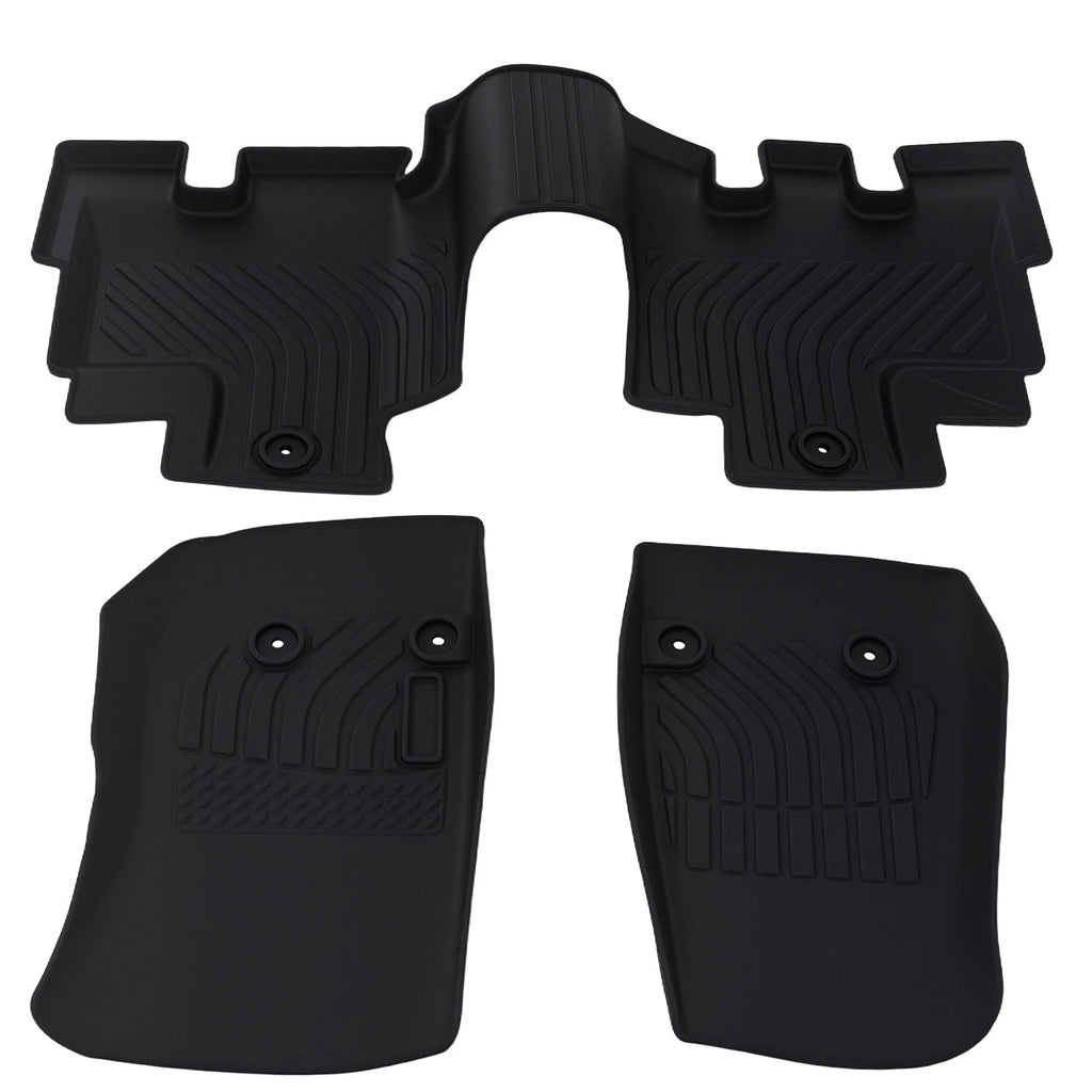 Set of 2 Black All-Weather Floor Mats for Jeep Wrangler JK Unlimited (2014–2018)