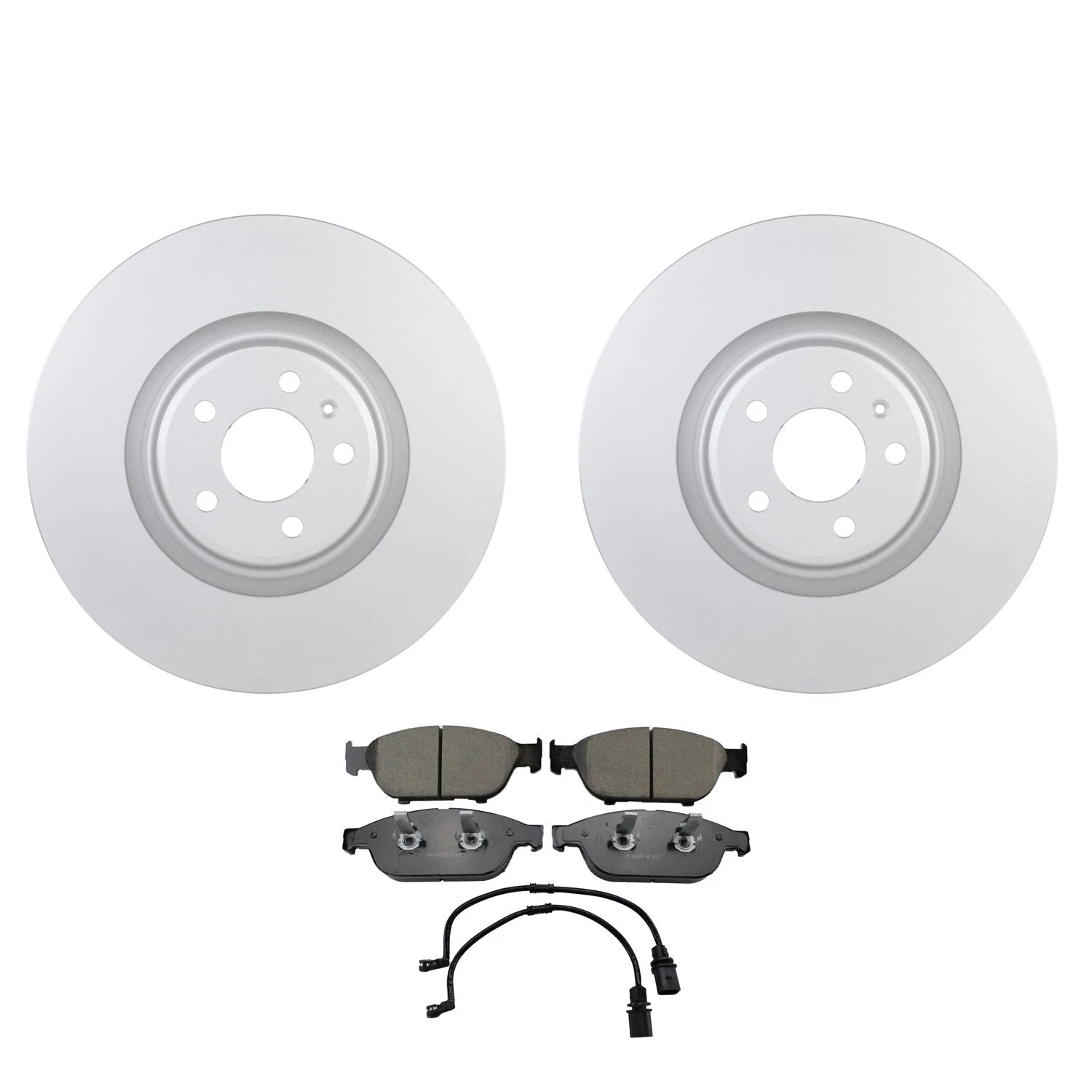 Set of 4 Bosch QuietCast Front Rotors & Akebono EURO Ceramic Pads for A6 A7 (2012–2018)