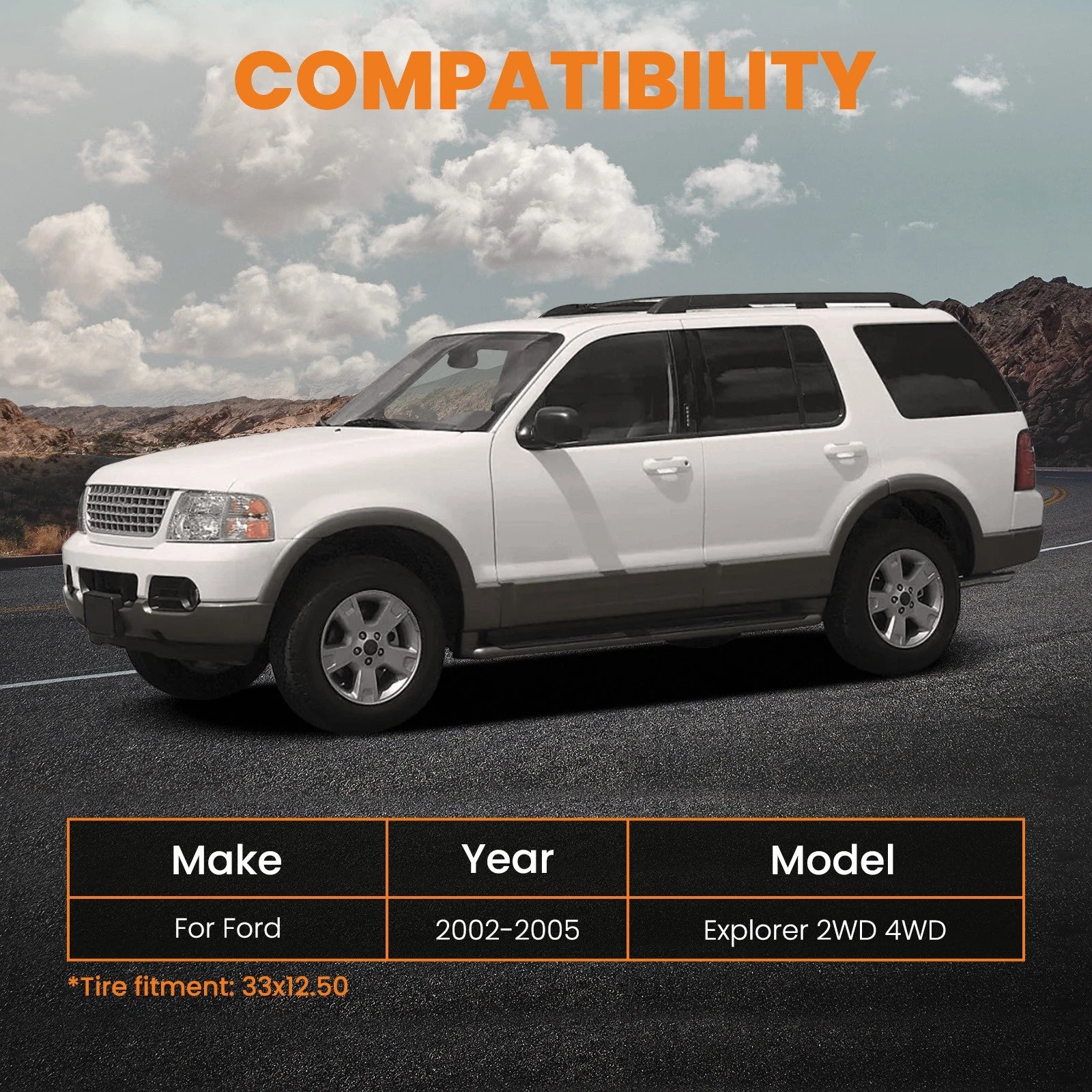 3" Front 2" Rear Level Lift Kit Spacers for Ford Explorer (2002-2005)