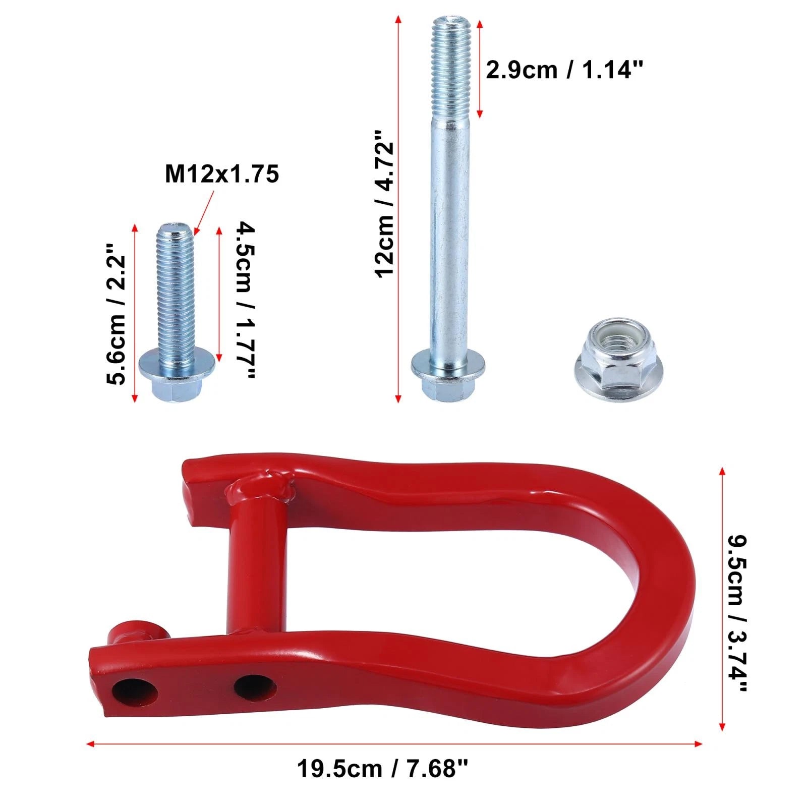 Front Recovery Tow Hook Kit 84192871 for Chevy Silverado 1500 (2007–2018)