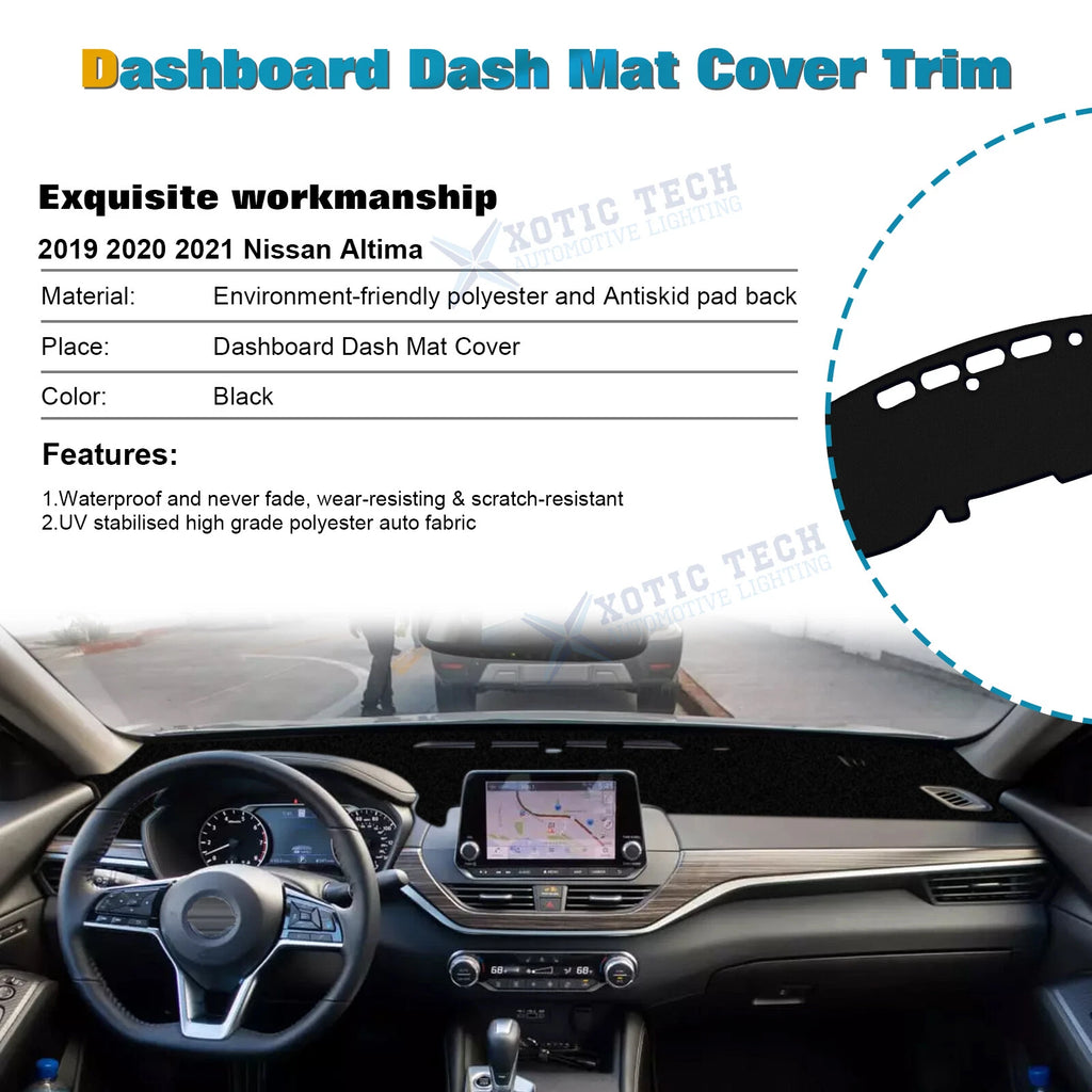 Dashboard Cover for Nissan Altima (2019-2026) Sun-Proof Dash Mat Pad Protector