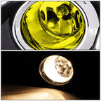 Fog Light Lamps with Switch for Toyota Corolla (2009–2010) - Yellow Lens, Chrome Ring