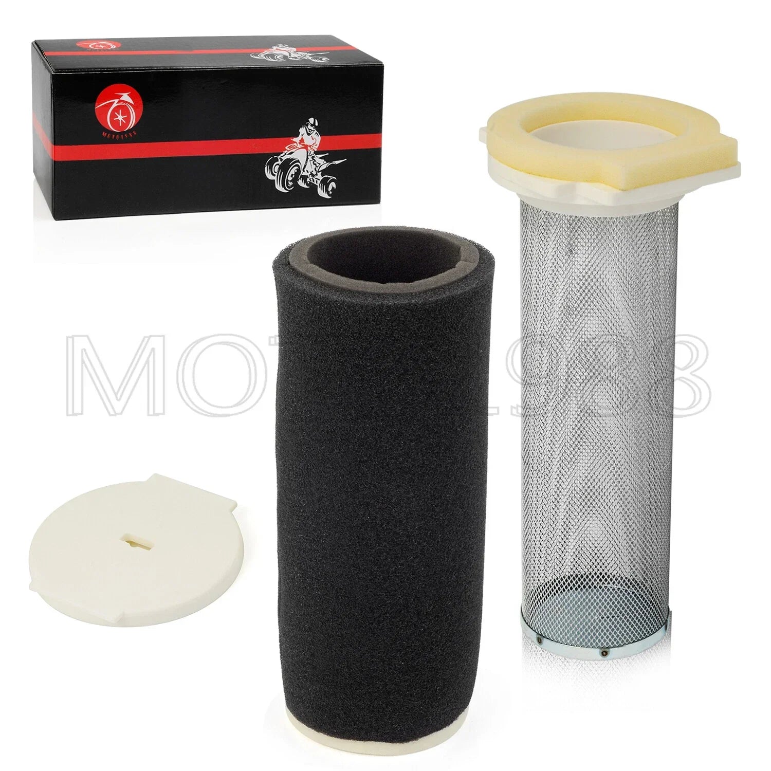 Air Filter & Cage Guide & End Cap Kit for Yamaha Grizzly 660 YFM660 (2002–2008)