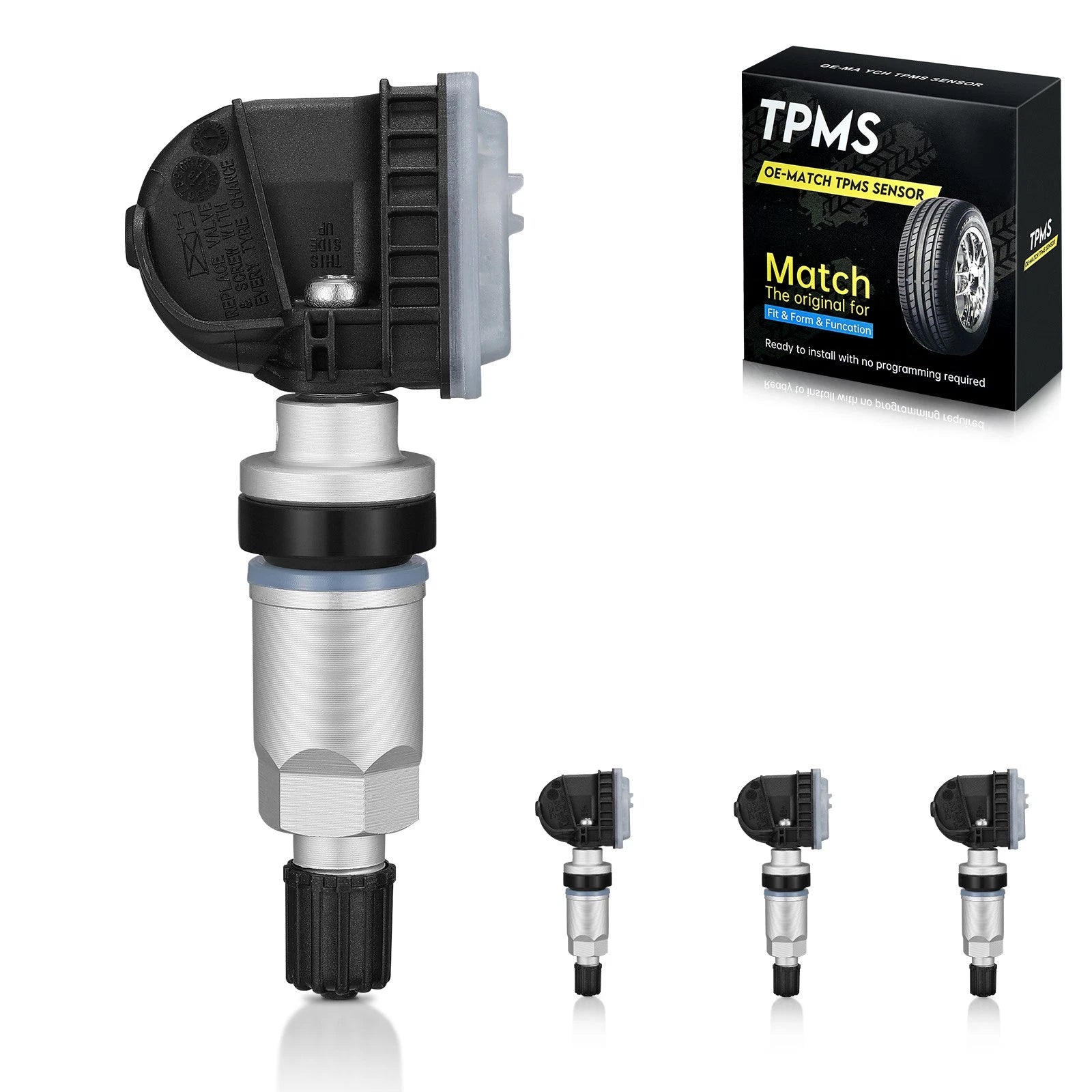 4X OEM 13540601 TPMS Tire Pressure Sensor for Buick Chevrolet (Alloy)