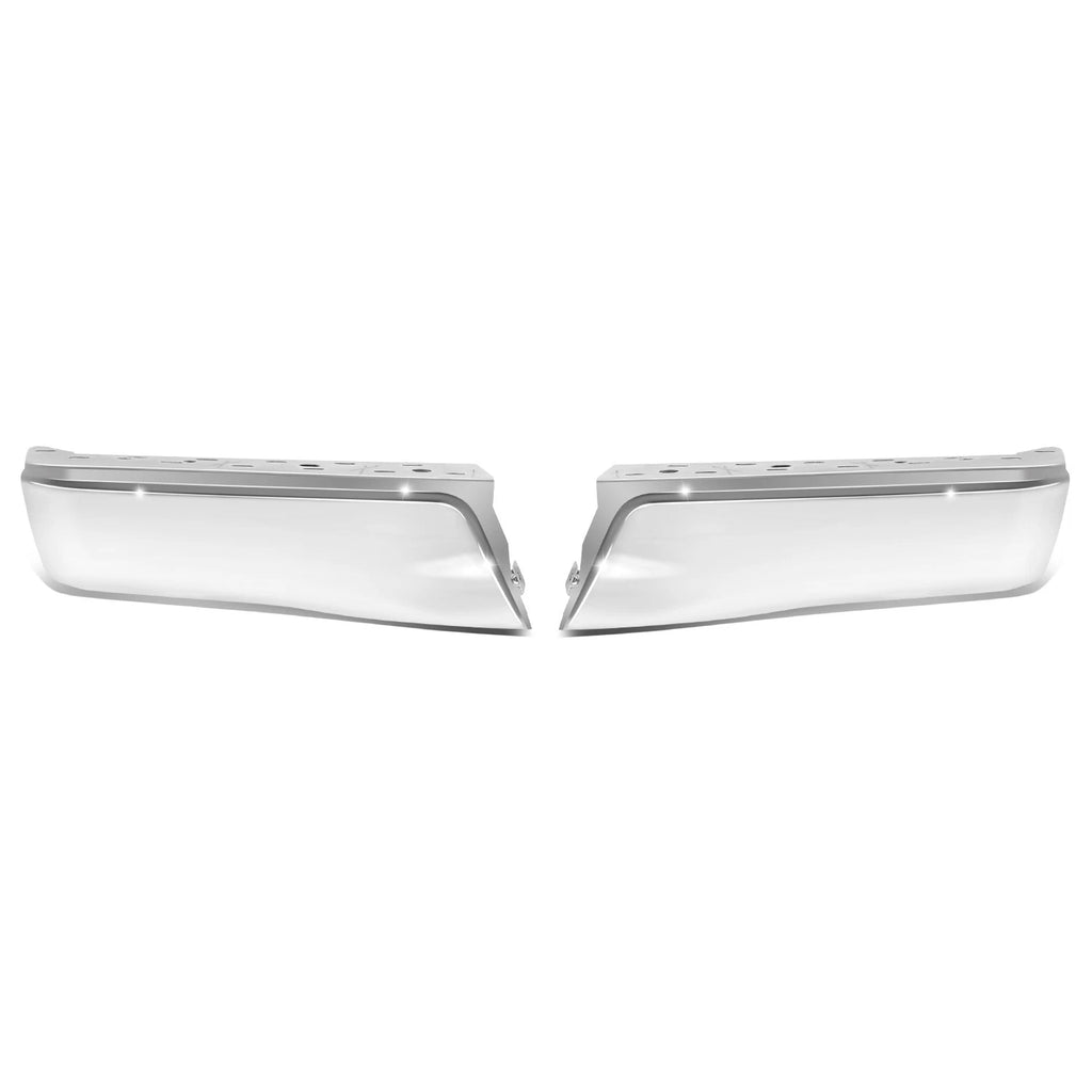 Set of 2 Rear Polished Chrome Steel Bumper End Caps for Ford F150 (2015–2020)