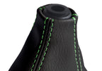 Leather Manual Shift Boot Cover for Nissan Skyline R32 (1989–1993) Green Stitch