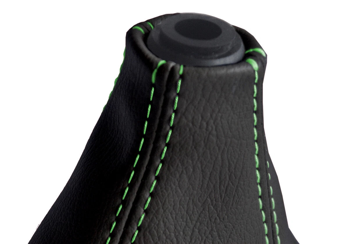 Leather Manual Shift Boot Cover for Nissan Skyline R32 (1989–1993) Green Stitch