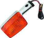 BikeMaster Front Turn Signal with Lens and Bulb for Honda CB650, Gold Wing (1979–1983)