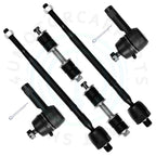 Set of 6 Tie Rod Ends for Mitsubishi Lancer (2002–2007)