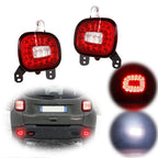 Clear & Red Lens Rear Bumper Reflector Tail Light for Jeep Renegade (2015–2022)