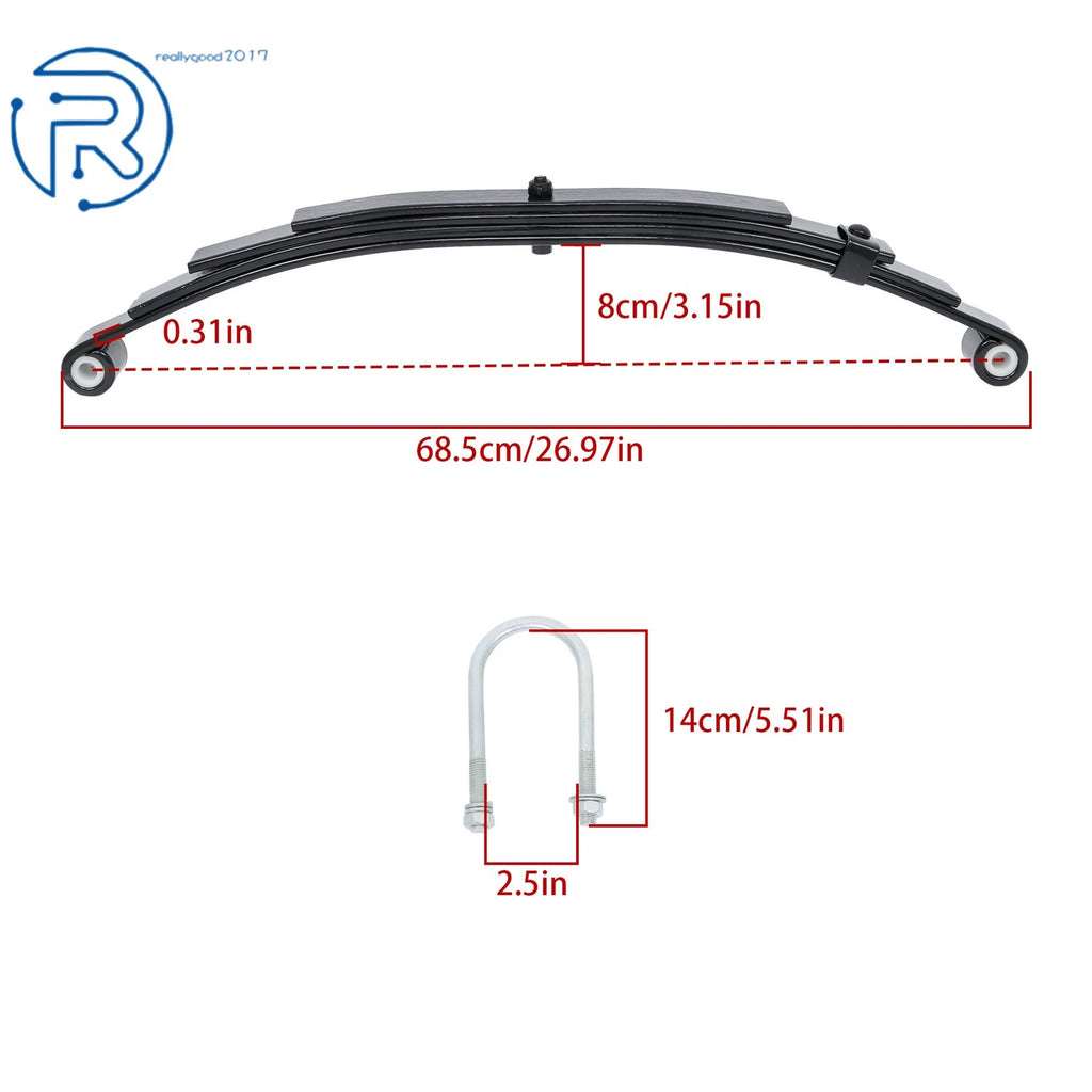 Tandem Trailer Axle Suspension Kit for 3500lbs Trailers (1750 lbs)