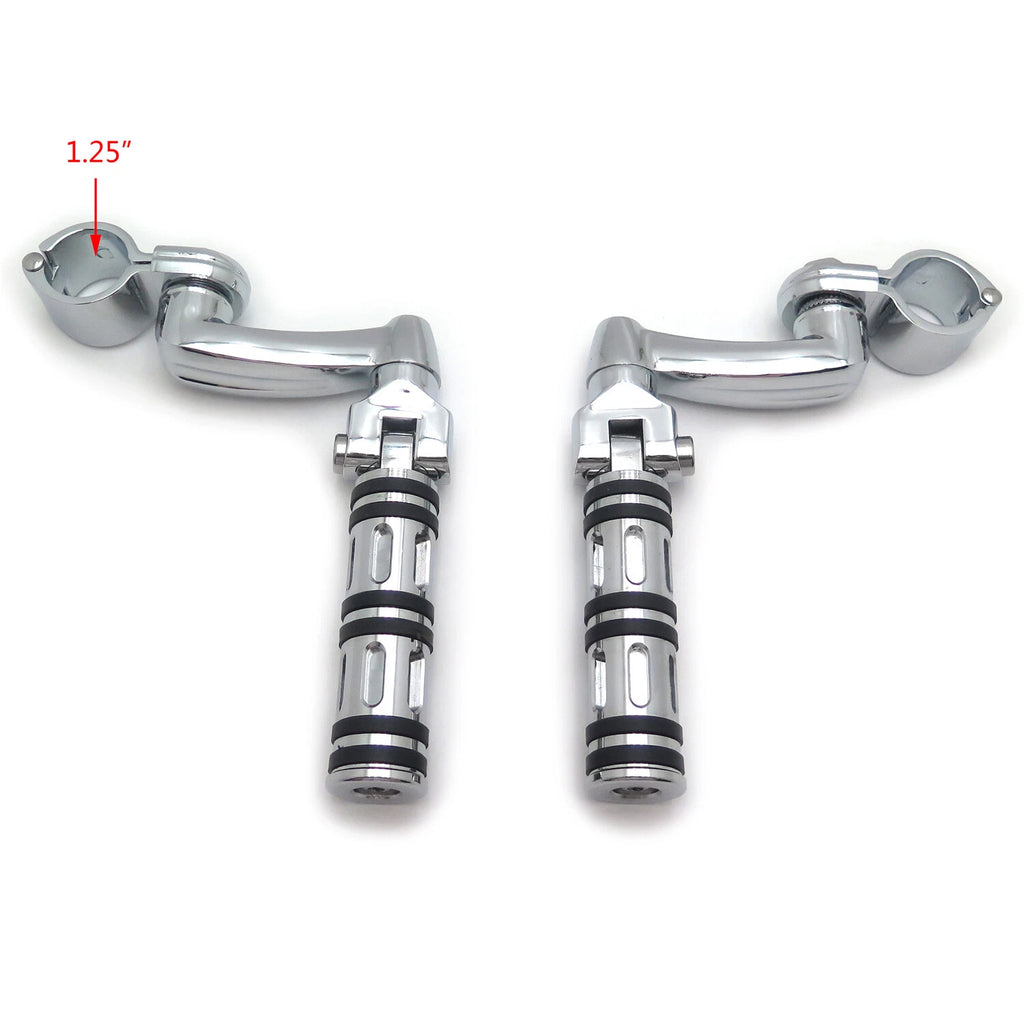 Chrome Edge Motorcycle Foot Pegs for Harley Touring Sportster Dyna