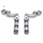 Chrome Edge Motorcycle Foot Pegs for Harley Touring Sportster Dyna