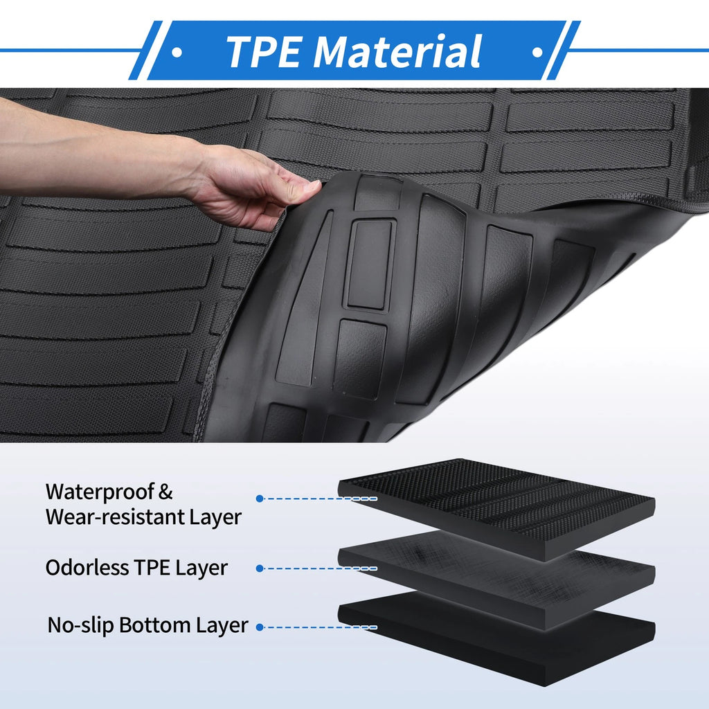Rear Trunk Mat for Nissan Rogue (2014–2020) TPE Cargo Liner