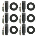 Set of 6 NGK Iridium IX Spark Plugs & Denso Coil Boots for Fusion Mariner Milan (2006–2012)