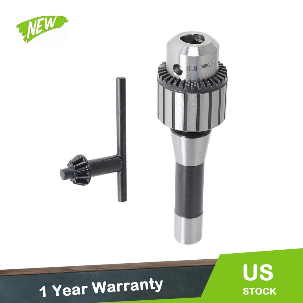 5/8" Drill Chuck with R8 Shank & Tightening Key for R8