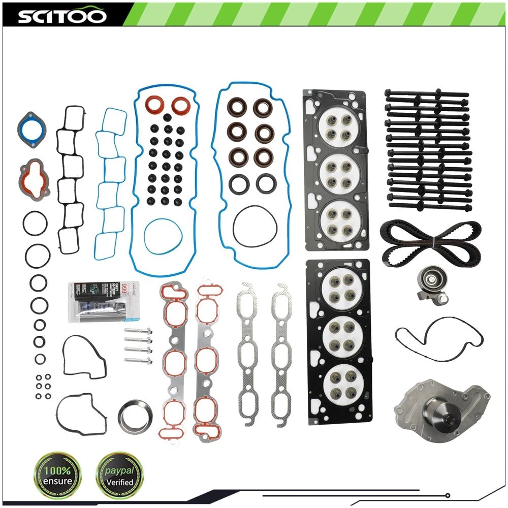 Head Gasket Set, Timing Belt Kit, Water Pump for Chrysler Dodge 300 (2005–2006)