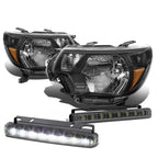 Black Housing Smoke LED Fog Light Kit for Toyota Tacoma (2012–2015)