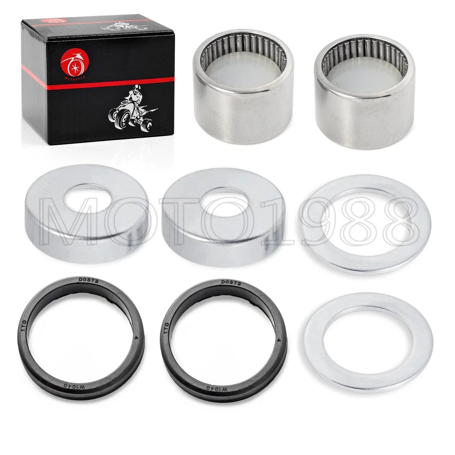 Swingarm Bearings SEAL Rebuild Kit Dust Cap for Yamaha Blaster (1988–2002)