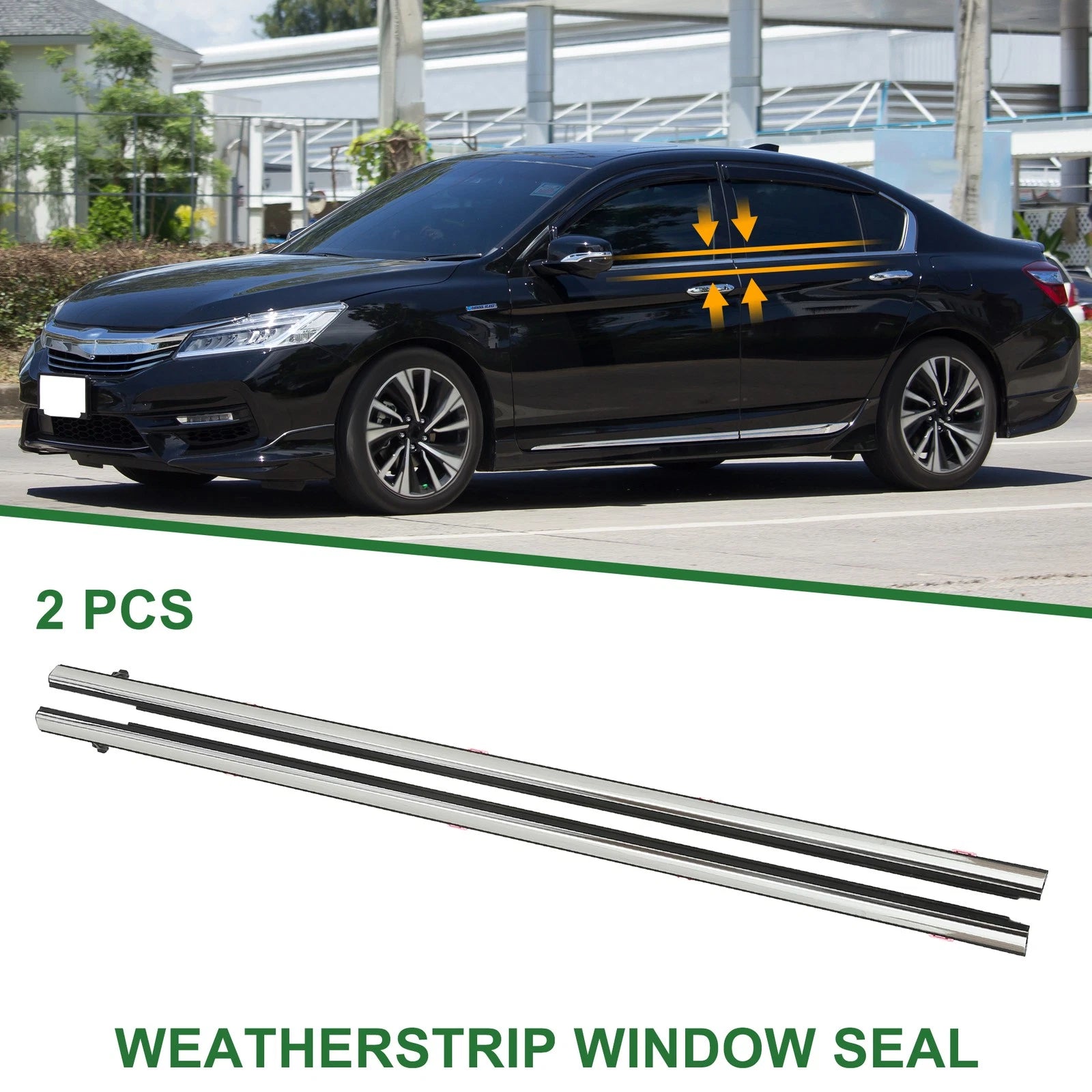 2pcs Weatherstrip Window Seal No. 72450T2AA01 for Honda Accord 