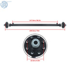 7K Trailer Axle for Boat RV (7000 lbs, 8 Lug, 75" Hub Face)