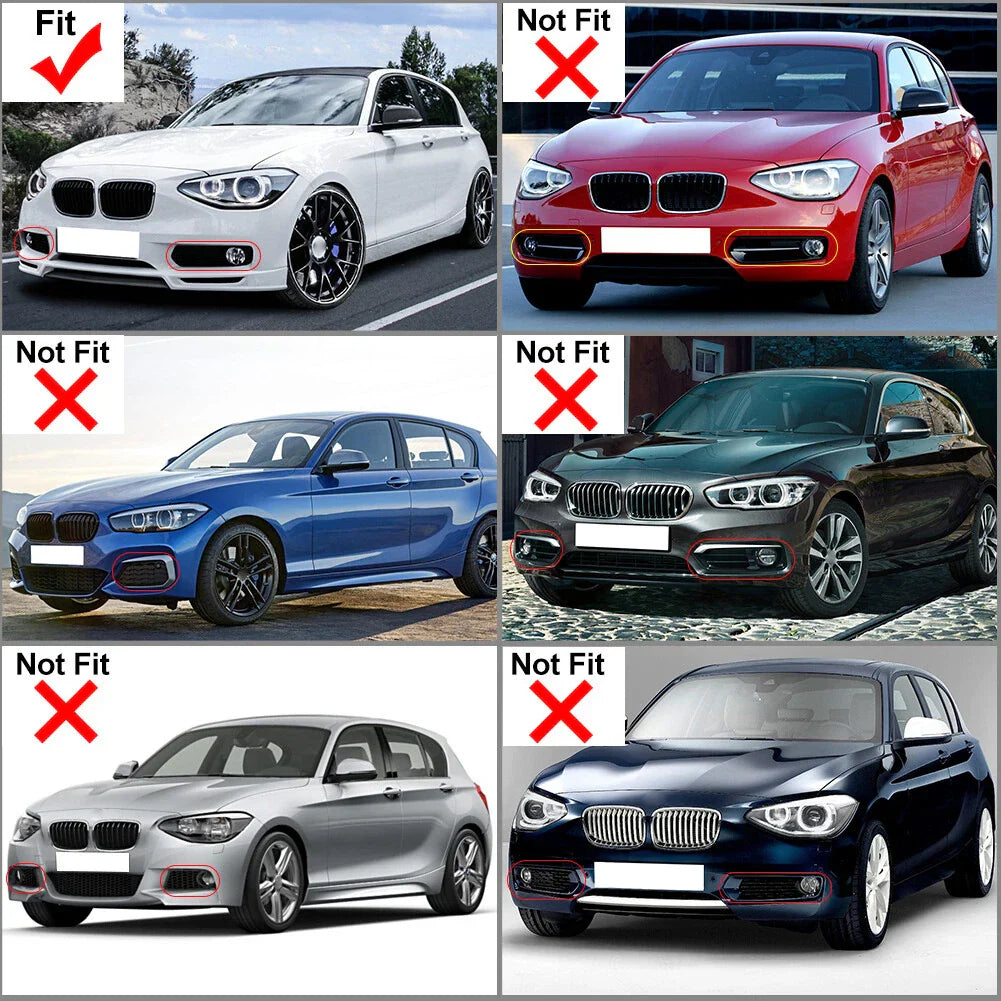 Front Fog Light Grilles for BMW 1-Series F20 F21 (2011-2015)