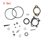 Set of 5 Carb Rebuild Kits for Briggs & Stratton Lawnmowers (492495, 493762, 498260)