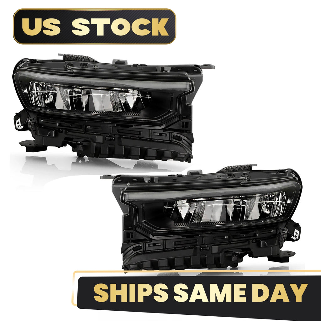 LED Headlight Pair for Jeep Grand Cherokee L (2021–2024) w/ DRL w/o Auto Leveling