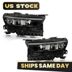 LED Headlight Pair for Jeep Grand Cherokee L (2021–2024) w/ DRL w/o Auto Leveling