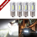 Set of 4 1156 BA15S 15 5730 SMD 6000K 60W LED Exterior Lights for