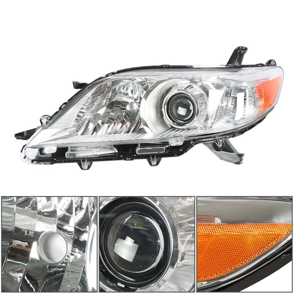 Headlight Assembly for Toyota Sienna (2011â2013) Chrome Housing Left