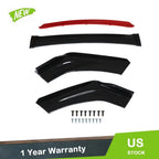 Front Bumper Lip Spoiler for Universal Car (2 Layer Glossy Black)