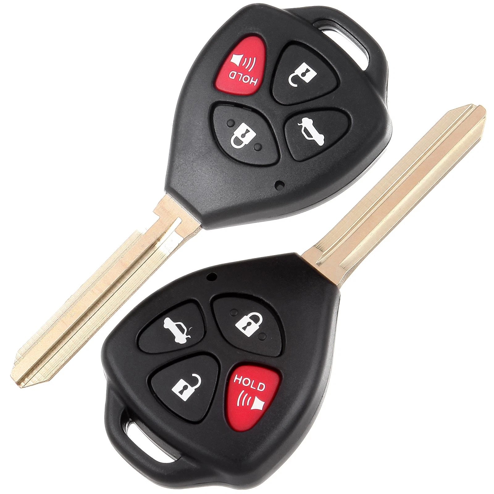 2 Remote Keyless Fob Shell Covers for Toyota Corolla (2008–2012)