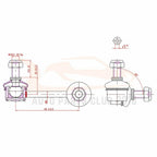 4X Sway Bar End Link Kit for Honda CR-V (2007–2016)