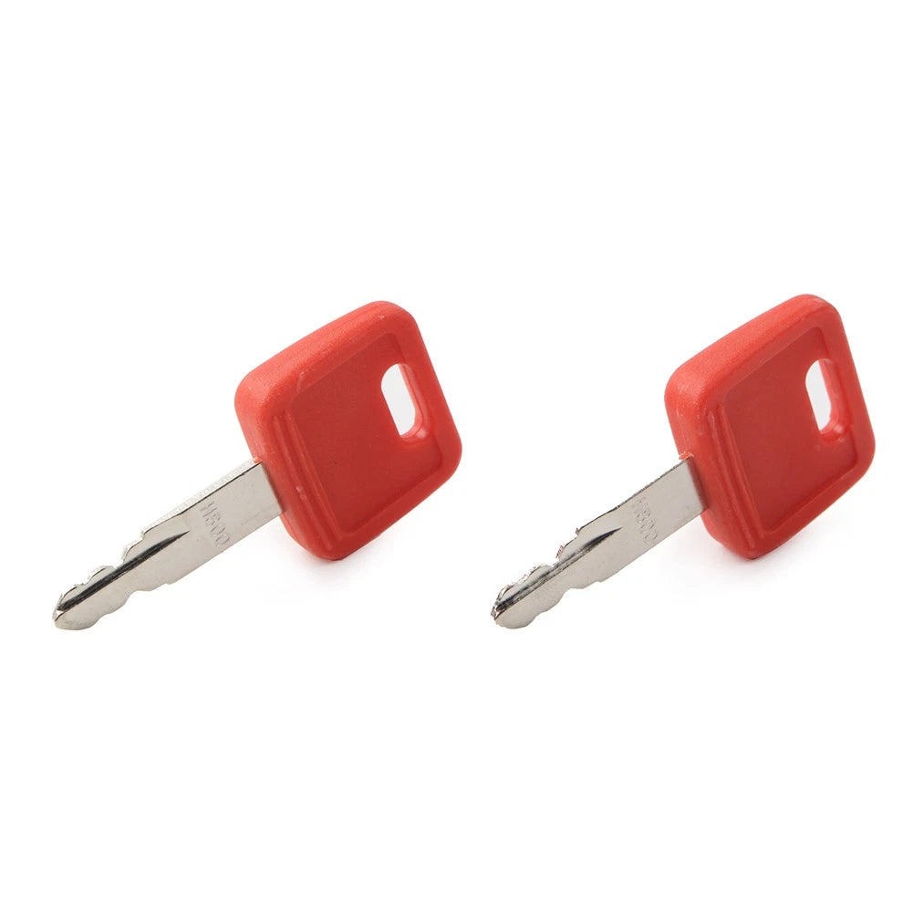 2X Ignition Key w/Key Ring for John Deere Excavator (AT194969, AT147803, H800)