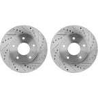 Disc Brake Rotor and Pad Kit for Chevrolet S10 (1998–2004) Front Cross-Drilled 4WD