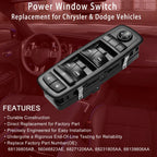 Master Power Window Control Switch for Chrysler 200 300 Dodge Charger Ram (2011–2019)