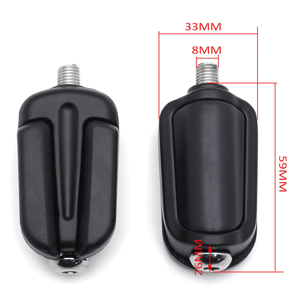 2X Black Slipstream Shifter Pegs for Harley Softail Deluxe / Springer Classic