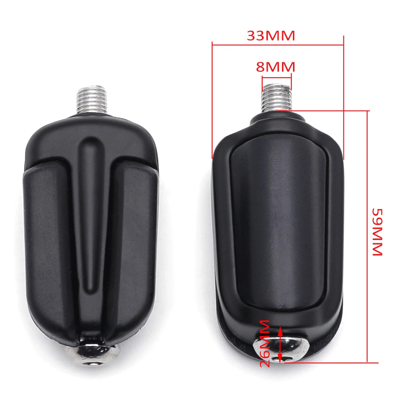 2X Black Slipstream Shifter Pegs for Harley Softail Deluxe / Springer Classic